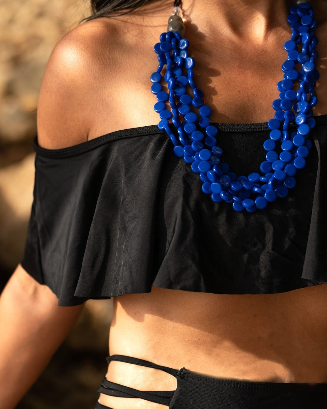 Blue Round Necklace