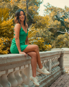 " Emerald Green Mini Dress"