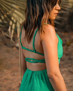 " Emerald Green Mini Dress"