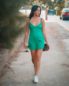 " Emerald Green Mini Dress"