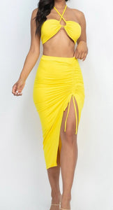 Tulum Yellow Skirt Set